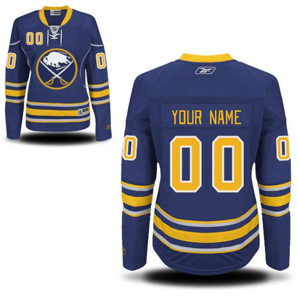 Reebok Buffalo Sabres Women Premier Home Custom NHL Jersey - Navy Blue->->Custom Jersey